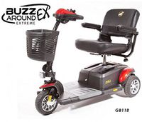 Golden Technologies - Buzzaround EX - Travel Scooter - 3-Wheel - Red