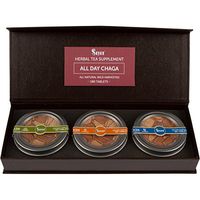 Sayan Siberian All Day Set Instant Chaga Mushroom Tea, Pack of 3 Daily Tablets (180 Pcs) - Wild-Harvested, Premium Blend – Natural Antioxidant Tea for Immune, Heart Health and Inflammation Reduction