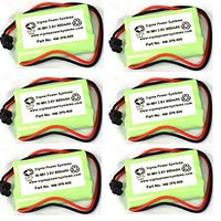 SPS Brand 3.6V 800 mAh Replacement Battery for Uniden BT-446 CordlessPhone (6 Pack)