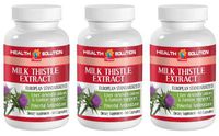 Liver Vitamins Support - Milk Thistle - Powerful ANTIOXIDANT - Milk Thistle - 3 Bottles (180 Capsules)