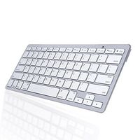 TNP Ultra-Slim Mini Wireless Bluetooth Keyboard for iPad Air 2, iPad 2 / 3 / 4, iPad Mini 2 / 3, iPhone 6 / 5s /5, Galaxy Tabs and Other Android Tablet Smartphone Devices (White)