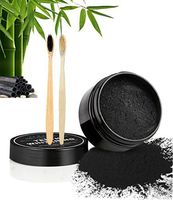 Natural Teeth Whitening Organic Activated Charcoal Powder Bamboo Pure Fine Food Grade with 2 PCS Toothbrush by YBC