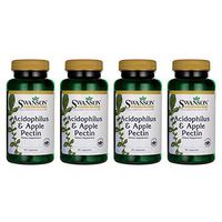 Swanson Acidophilus & Apple Pectin 90 Capsules (4 Pack)