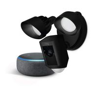 Ring Floodlight Camera (Black) with Echo Dot (Charcoal)