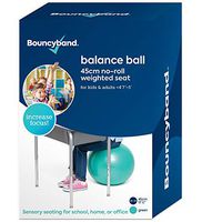 Balance Ball - No-Roll Weighted Seat is a Flexible Chair for School, Office or Home (Small, Green)