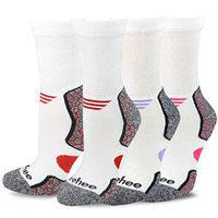 TeeHee Viscose from Bamboo Diabetic Crew Socks 3-Pack (10-13, Basic)