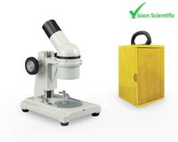 Vision Scientific VME0002 Field Trip Microscope with Wooden Carrying Case