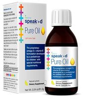 Lifetrients – Speak+D Pure Oil – Natural Lemon – 3.04 oz – Pediatrician Formulated to Support Children with Special Nutritional Requirements – Enhanced with Omega-3, Vitamin E, Vitamin D & Vitamin K