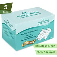 5 Pack Easy@Home 6 Panel Instant Urine Drug Test with Most Sensitive and Comprehensive Opiate and Opioids Test, Testing MOP (OPI 300), BUP,BZO,COC,MTD,OXY #WDOA-865