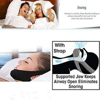 Large Professional Anti Snore Stop Snoring Adjustable CPAP Chin Strap with 10 Large Nasal Strips by JERN - Snoring Solution for Men and Women - Anti Snoring Devices - Snore Stopper Sleep Aid