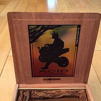 Cedar Acid Kuba Kuba Wooden Cigar Box By Drew Estate with Insert Empty Dovetail