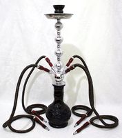 26 Large 4 Hose Hookah Pipe Ebony Tower - Multi Hose Sheesha Narghile Shisha Smokers Lounge Set by Hookah4sale 4-Hose