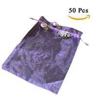 50PCS Elegant Tulip Flower Drawstring Organza Bags Wedding Favour Bag Candy Gift Pouche