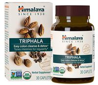 Himalaya Organic Triphala, Equivalent to 1,380mg of Triphala Powder for Colon Cleanse and Detox, 30 Caplets, 1 Month Supply