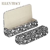 Ellen Tracy Small Weekly Pill Case - Vitamins, Pill Organizer for Traveling - 7 Compartment (Black/White Floral)