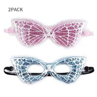 Gel Eye Mask Cooling Eye Mask for Relaxing, Spa Gel Ice Eye Mask with 2 Pack for Headache, Dry Eyes, Dark Circles, Stress Relief