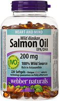 Webber Naturals Wild Alaskan Salmon Oil, 200 Mg, 220-Count