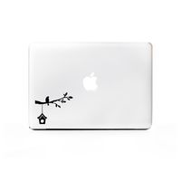 (2X) StickAny Laptop Series Bird Branch Birdhouse Sticker for MacBook Pro, Chromebook, Surface Pro, and More (Black)
