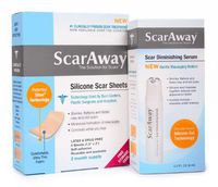 ScarAway Advanced Express Scar Healing Kit - Combo Pack (Includes 1 Pack of 12 Scaraway Silicone Sheets and 1 .5 Ounce Bottle of Scaraway 100% Silicone Gel Serum  - Plus FREE Storage/Travel Case)