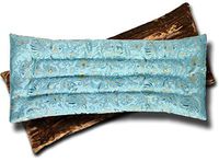 Heating Pad Soothing Wrap Handmade by Candi Andi - Dual Sided - Satin Brocade & Crushed Velvet - Lavender Scented - Blue Lagoon - TSWL-BL