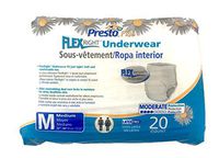 PRTAUB14020 - Presto Absorbent Products Inc. Presto Flex Right Protective Underwear Medium 32 - 44 Good Absorbency