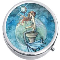Mermaid Moon Medicine Vitamin Compact Pill Box