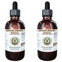 Stevia Alcohol-Free Liquid Extract, Organic Stevia (Stevia Rebaudiana) Dried Leaf Glycerite Natural Herbal Supplement, Hawaii Pharm, USA 2x2 fl.oz