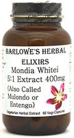 Mondia Whitei Tuber 5:1 Extract 60 400mg VegiCaps - Stearate Free, Glass Bottle! Free Shipping on Orders Over $49!