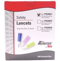 Safety Lancets - 21G Normal Flow - Box of 200