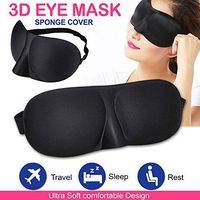 Flurries 👍 3D Sleep Eye Mask Bedtime Travel - Adjustable Beauty Contoured Cup Blindfold - Concave Molded Night Mask - Zero Pressure Block-Out Light - Soft Comfort Eye Shade Cover Blinder (Gray)