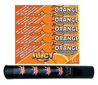 Herb Airtight Tube Pocket Protector with Juicy Jay's Orange 1.25 Flavored Hemp Rolling Papers 5 Count DC Crafts Nation- Flag Leaf