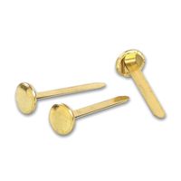 ACCO Brass Paper Fasteners, 1-1/2", Plated, 1 Case, 10 Boxes/Case, 100 Fasteners/Box (A7071712CS)