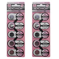 eCoreCell (10pcs) CR1616 3V 3 Volt Lithium Single Use Non-Rechargeable Button Coin Cell Battery