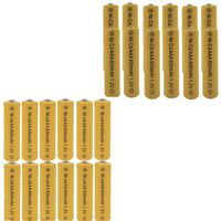 HotEnergy Yellow Color AA AAA Nicd Precharged Rechargeable Batteries, 600 mAh