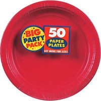 Apple Red Big Party Pack Paper Plates, 7", 50 Ct.