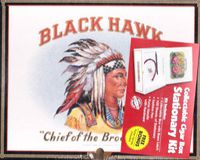 Black Hawk Collectible Cigar Box Writing Stationary Kit