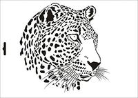 UMR-Design W-002 Leopard Textil- / wallstencil Size A5