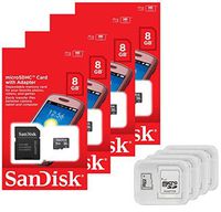 4 PACK - SanDisk 8GB MicroSDHC Memory Flash Card Class 4 Micro SD SDHC With Adapter SDSDQM-008G-B35A Wholesale Lot + ( 4 Cases )