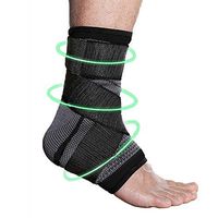 CROSS1946 Ankle Support Compression Sleeve Foot Brace Arch Support Foot Sleeve Sport Ankle Support for Sprained Ankle Bood Circulation L Large