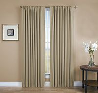 Ricardo Ultimate Blackout Rod Pocket With Back Tabs Panel, 56"W x 63"L, Putty