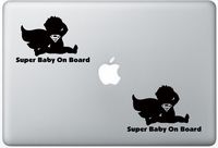 Superman - Super Baby On Board ArcDecals78601203 Set Of Two (2x) , Decal , Sticker , Laptop , Ipad , Car , Truck