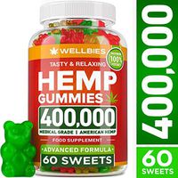Premium Hemp Gummies - Natural Hemp - Made in USA - King Size 400,000 - Boost Memory Function, Improved Sleep, Support Good Mood - Fast Results - Vitamins B, E, Omega 3, 6, 9