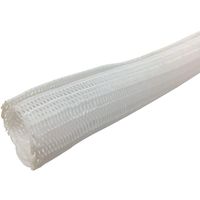 Electriduct 1/8" Hook Self Closing Braid Wrap Sleeving - 10 Feet - White