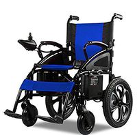 Mobility Scooter Wheelchair Electric Power Motorized Wheel Chair Portable Folding Lightweight Power Wheel Chair (Blue)