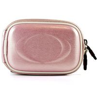 GlossyTPUMtlPNK Semi Hard Slim Camera Carrying Case with Carabineer for Cameras (Metallic Pink)