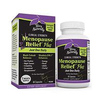 Terry Naturally Menopause Relief Plus - Rhodiola & Black Cohosh Complex, 60 Vegan Capsules - Hot Flash & Night Sweat Relief, Energy & Mood Support, Soy Free - Non-GMO, Gluten-Free - 60 Servings