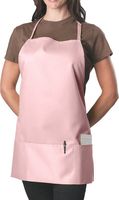 KNG Pack of 2 - Pink Adjustable Bib Apron - 3 Pocket