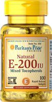 Puritan's Pride Vitamin E-200 iu Mixed Tocopherols Natural-100 Softgels