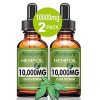 (2 Pack 10000mg) Hemp Oil for Relief Pain Stress - Natural Organic Hemp Seed Extract Hemp Drops Rich in Vitamin & Omega, Zero THC CBD Cannabidiol