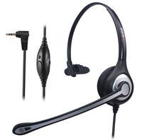 Wantek Phone Headset with Microphone, Wired Mono Telephone Headsets for Panasonic Cordless Phones with 2.5mm Jack Plus Other Home Office DECT Phones AT&T ML17929 RCA Vtech Cisco Polycom(F600J25P)